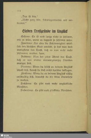 Sieben Trostgründe im Unglück