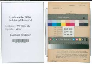 Entnazifizierung Christian Burchart , geb. 18.08.1901 (Lehrer)