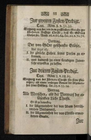 Zur zweiten Fasten-Predigt.