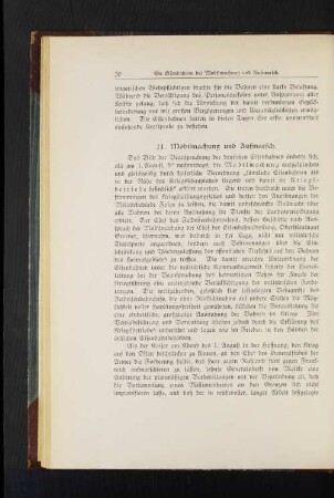 11. Mobilmachung und Aufmarsch.
