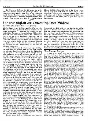 Die neue Gestalt der Landeskirchlichen Bücherei