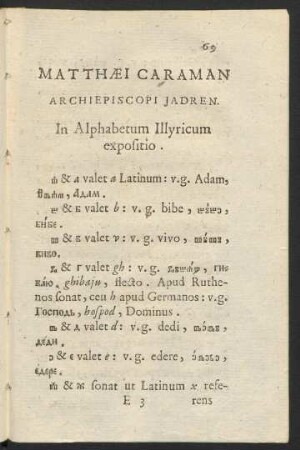 In Alphabetum Illyricum expositio