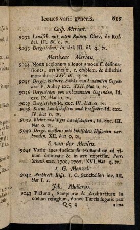 615-627, Casp. Merian. - Georg. Andr. Wolffgang.