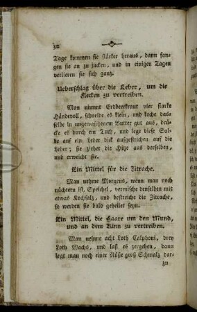Ein Mittel, die Haare um den Mund, und an dem Kinn zu vertreiben.