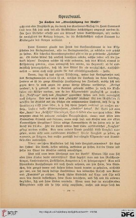 Sprechsaal: in Sachen der "Wertschätzung der Musik"