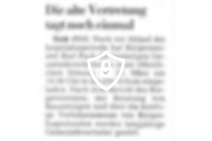Die alte Vertretung tagt noch einmal