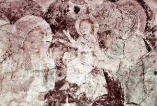 Biblische Szenen, thronende Madonna, Heilige