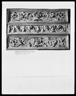 Gipsabgüsse von Füllungen, Holz?, um 1600