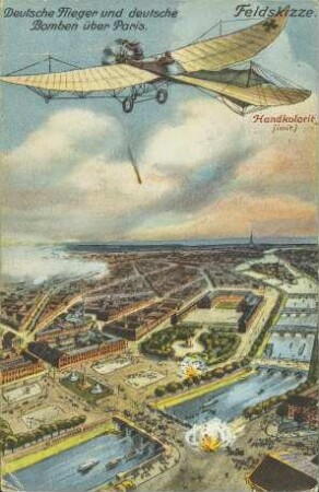 Deutsche Flieger und deutsche Bomben über Paris.