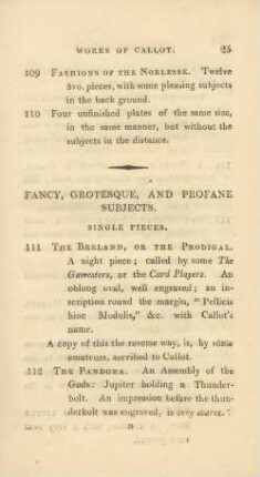 Fancy, grotesque, and profane subjects
