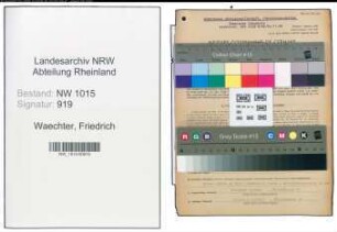 Entnazifizierung Friedrich Waechter , geb. 01.09.1901 (Kaufmaennischer Angestellter)