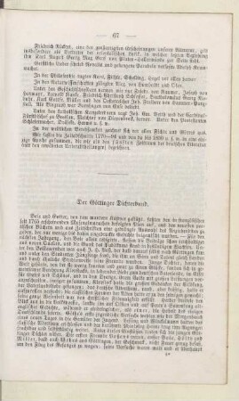 Der Göttinger Dichterbund