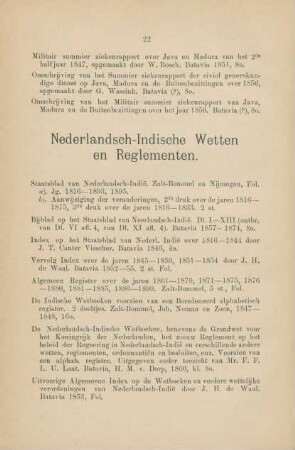 Nederlandsch-Indische wetten en reglementen