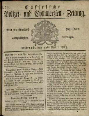 Nr. 34, Mittwoch, den 29sten April 1818