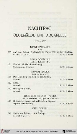 Nachtrag (Nr. 536-548)