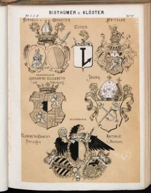 Taf. 40. Cornelii = Münster. - Essen. - Fritzlar. - Gandersheim. Catharine Elisabeth von Oldenburg. - Iburg. - Gandersheim. - Elisabeth Ernest. Antonie Herzogin v. Sachsen.