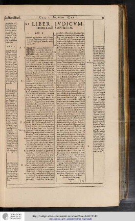Liber Iudicum Hebraice Sophetim