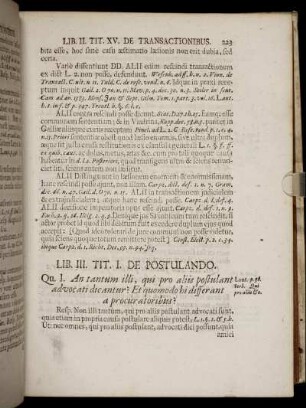 Lib. III. /Tit. I. De Postulando. - Tit. VI. De Calumniatoribus.