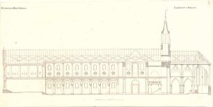 Gärtner, Friedrich von; Heilsbronn; Münsterkirche - Längsschnitt