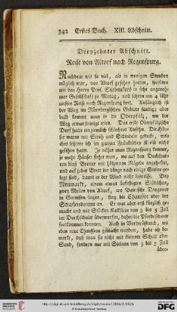 Dreyzehnter Abschnitt: Reise von Altorf nach Regenspurg