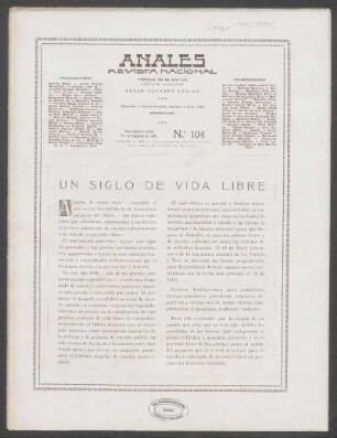 Un siglo de vida libre