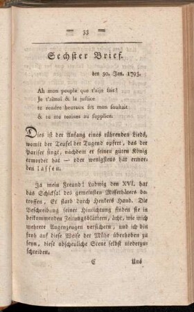 Sechster Brief. [-] Zehnter Brief.