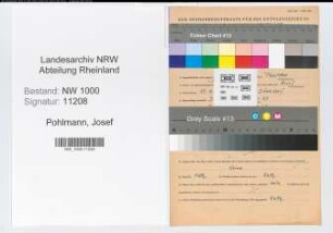 Entnazifizierung Josef Pohlmann, geb. 25.12.1911 (Kfz.Fahrer)