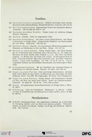 Textilien (Nr. 210-221)