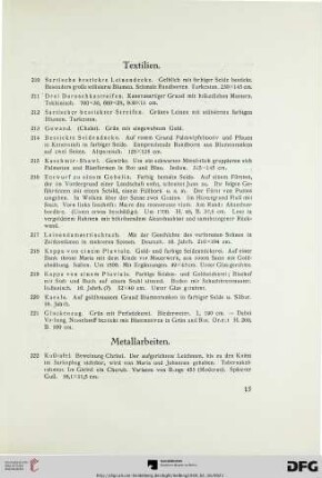 Textilien (Nr. 210-221)