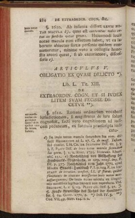 Articvlvs V. Obligatio Ex Qvasi Delicto.