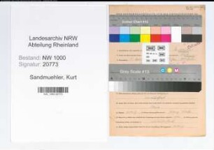 Entnazifizierung Kurt Sandmuehler, geb. 08.04.1901 (Buchhalter)