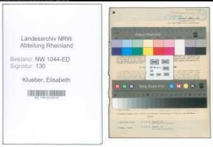 Entnazifizierung Elisabeth Klueber , geb. 27.01.1896 (Lehrerin)