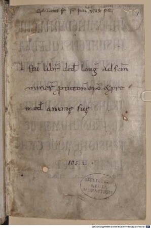 Epistulae apostolici papae urbis Romae Leonis transmissas diversis pro munimen defensionemque catholicae fidei - BSB Clm 14540