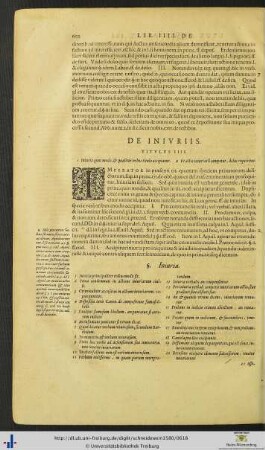 Titulus IIII. De Iniuriis.