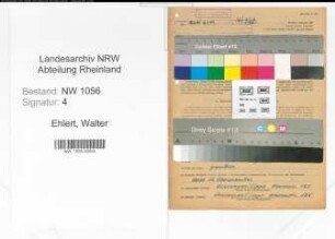 Entnazifizierung Walter Ehlert , geb. 08.08.1912 (Beamter)