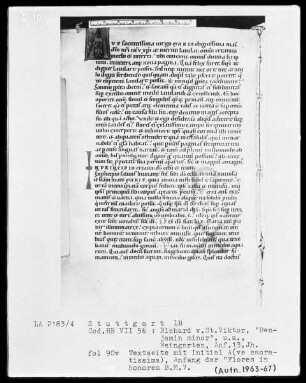 Richardus de San Victore - Guilelmus de Conchis-Flores — Initiale A (ve sacratissima), Folio 90verso