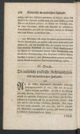 IV. Buch. Die natürliche praktische Rechtsgelehrsamkeit im natürlichen Zustande