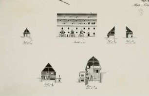 Querschnitt und Aufrisse einer Mühle in Colditz : Colditz