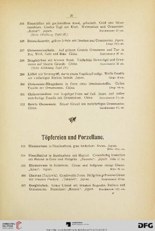Töpfereien und Porzellane (Nr. 303-458)
