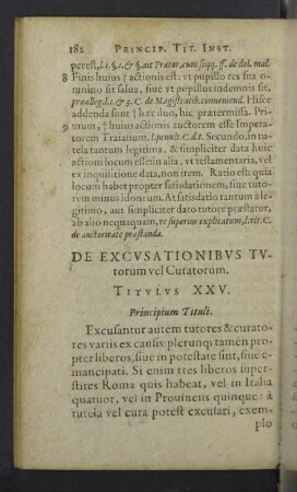 De excusationibus tutorum vel curatorum. Titulus XXV.