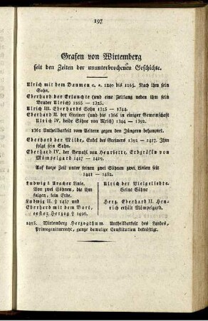 Grafen von Wirtemberg Herzöge von Wirtemberg