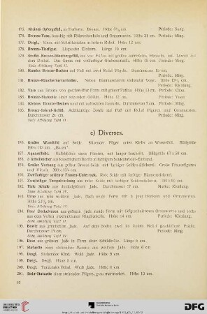 c) Diverses (Nr. 186-244)