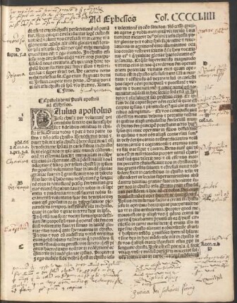 Epistola beati Pauli apostoli ad Ephesios.