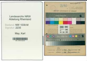 Entnazifizierung Karl May , geb. 22.05.1896 (Schlosser)