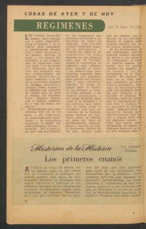 Los primeros enanos : Historias de la historia