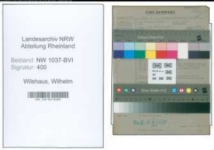 Entnazifizierung Wilhelm Wilshaus , geb. 19.11.1905 (Ingenieur)