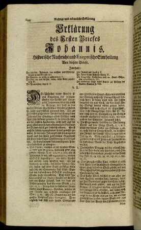 Erklärung des Ersten Briefes Johannis