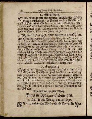 Acht und dreyßigster Absatz. Mittel in Podagra-Schmertzen