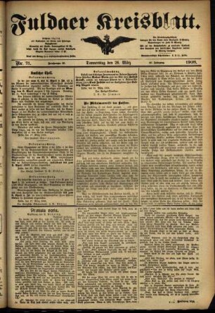 Ausgabe vom Donnerstag, den 26. März 1908.