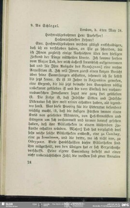 Christian Lassen an August Wilhelm von Schlegel, London, 04.05.1824